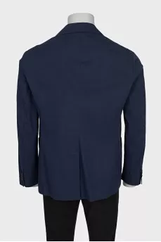 Men's blue single-breasted jacket