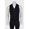 Men's blue wool vest