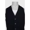 Men's blue wool vest
