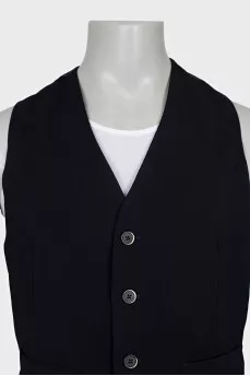 Men's blue wool vest