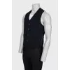 Men's blue wool vest