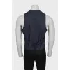 Men's blue wool vest