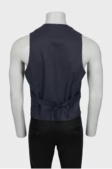 Men's blue wool vest