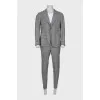 Men's gray wool and cashmere suit