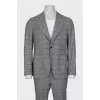 Men's gray wool and cashmere suit
