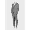 Men's gray wool and cashmere suit