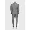 Men's gray wool and cashmere suit