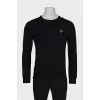 Men's wool jumper with embroidered logo