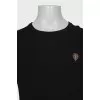 Men's wool jumper with embroidered logo