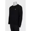 Men's wool jumper with embroidered logo