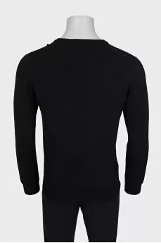 Men's wool jumper with embroidered logo