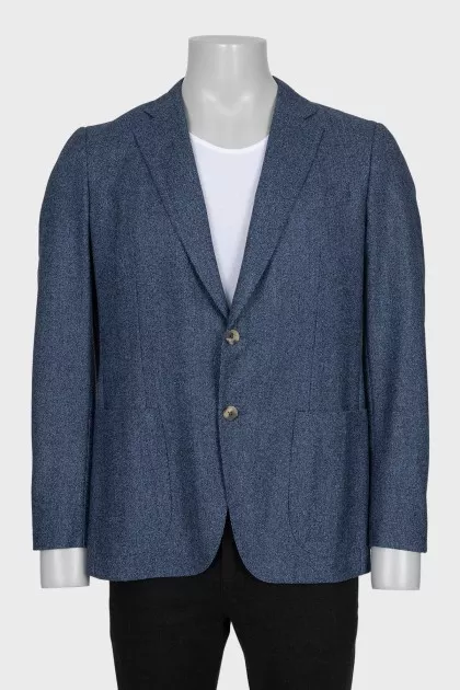 Men's straight wool jacket