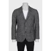 Men's black and white jacket with a small print