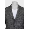 Men's black and white jacket with a small print