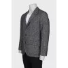 Men's black and white jacket with a small print