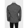 Men's black and white jacket with a small print