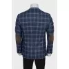 Men's wool and cashmere checkered jacket