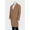 Men's straight coat made of wool and cashmere