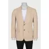 Men's beige single-breasted jacket