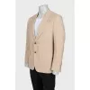 Men's beige single-breasted jacket