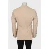 Men's beige single-breasted jacket