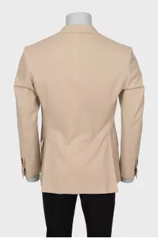Men's beige single-breasted jacket