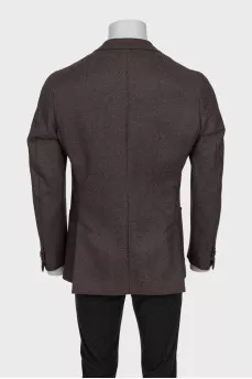 Men's wool and cashmere jacket with pockets