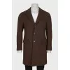 Men's brown wool coat