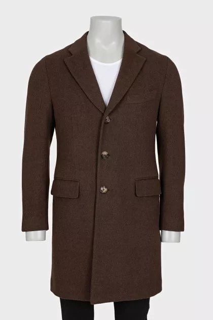Men's brown wool coat