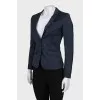 Blue striped wool jacket