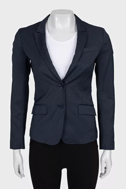 Blue striped wool jacket