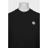 Men's black sweatshirt with a contrasting logo