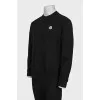 Men's black sweatshirt with a contrasting logo