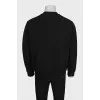 Men's black sweatshirt with a contrasting logo