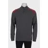 Men's pullover with contrasting shoulder panels