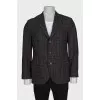 Men's gray plaid jacket