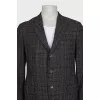 Men's gray plaid jacket