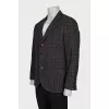 Men's gray plaid jacket