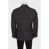 Men's gray plaid jacket