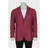 Men's red silk and cashmere jacket