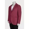 Men's red silk and cashmere jacket