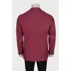Men's red silk and cashmere jacket