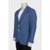 Men's jacket with wool, silk and linen