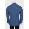 Men's jacket with wool, silk and linen
