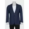 Men's checked wool and silk jacket