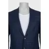 Men's checked wool and silk jacket