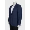 Men's checked wool and silk jacket