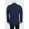 Men's checked wool and silk jacket
