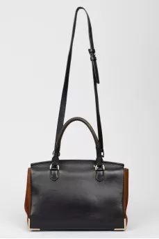 Combined leather and suede