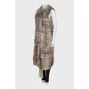 Long vest made of eco-pile
